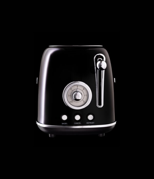 Black Retro Toaster - Image 2